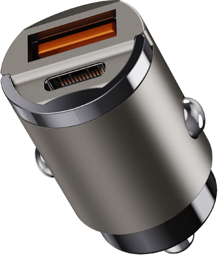 Wholesale 30W Dual USB Car Charger with Metal Ring - OEM Charger Factory Wholesale