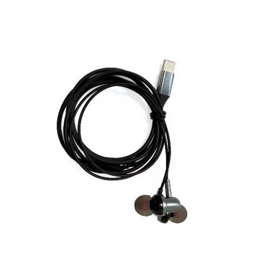 Braided metal earphone with factory price